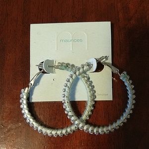 BNWT sparkle hoop earrings